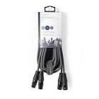 Cable audio 2*xlrm/2*xlrf 3m coth15030gy30