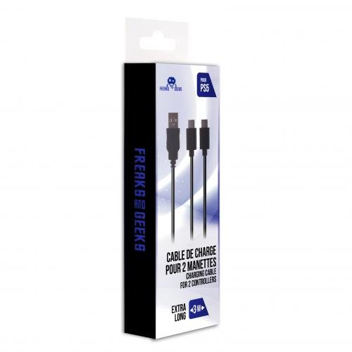 Cable charge 3m x2 manettes ps5 150001