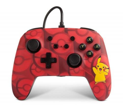 Switch manette fil pikachu rouge 299113d