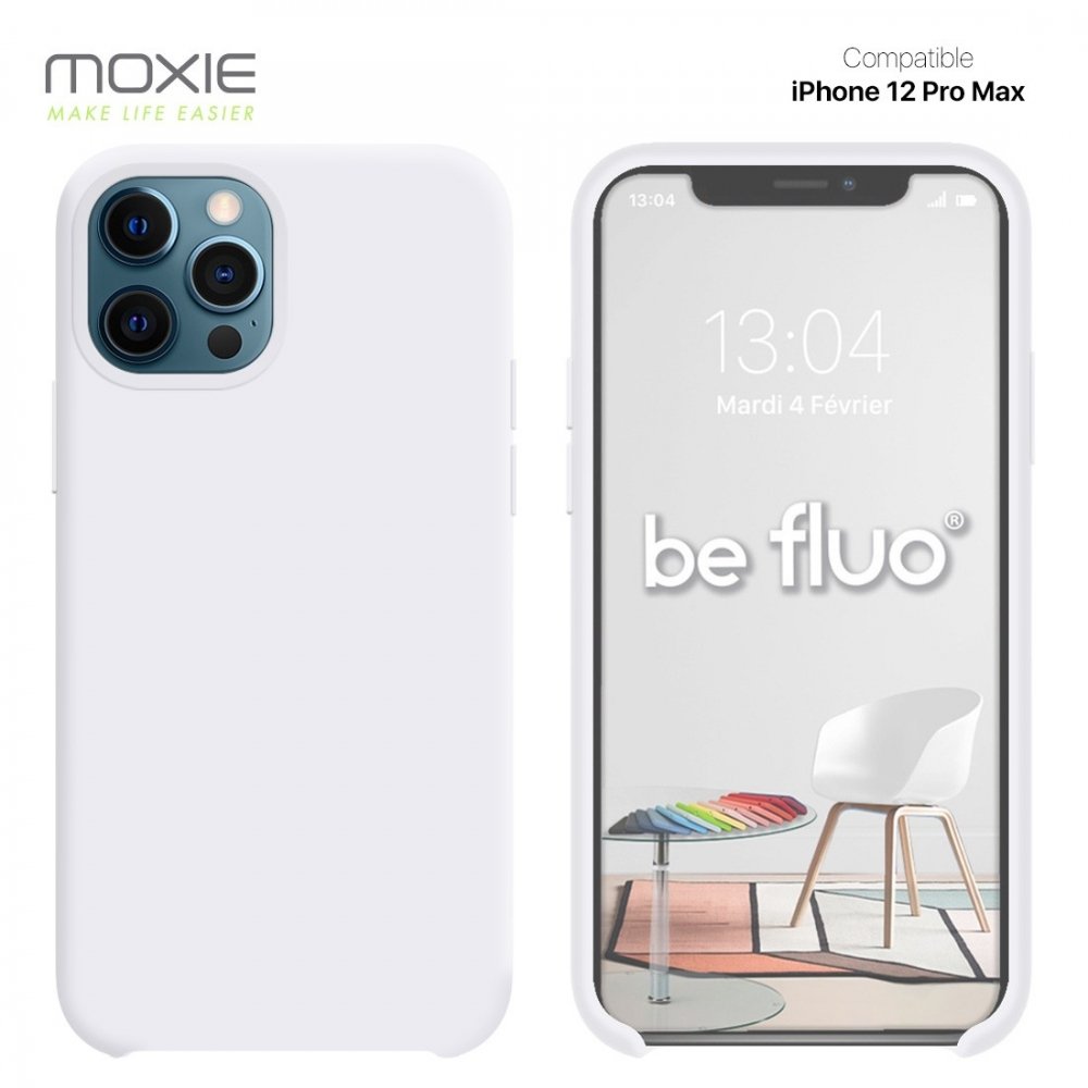 Coque iPhone 7+/8+ be fluo blanc