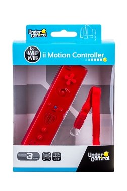 Manette wii wiimote motion plus integre rouge 2253