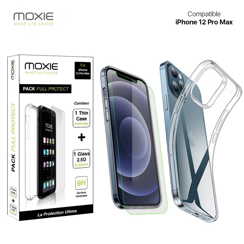 Pack tpu+1glass iPhone 12 promax packfpip12pmax