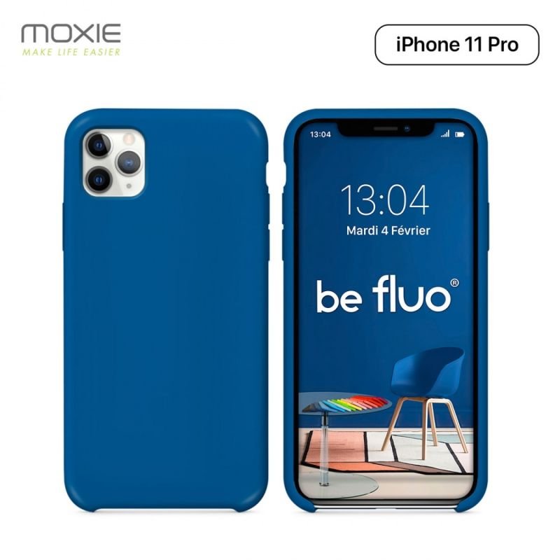 Coque iPhone 11 pro bleu marine befluoip11pronavyb