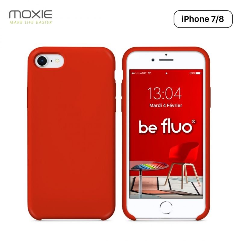 Coque iPhone 7/8 rouge befluoip7red