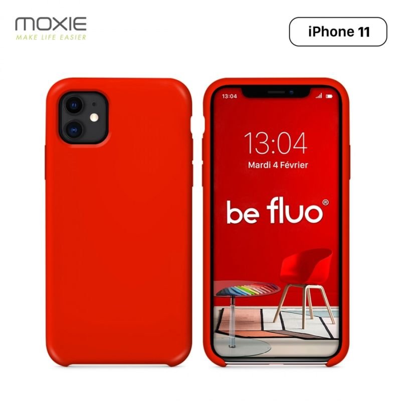 Coque iPhone 11 rouge befluoip11red