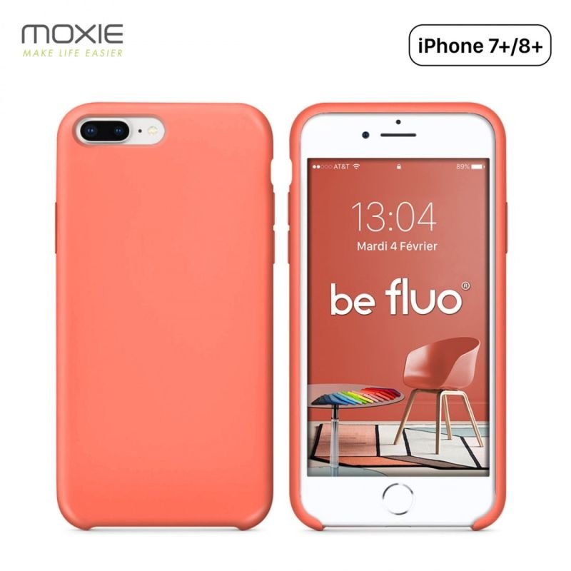 Coque iPhone 7/8+ rose pastel befluoip7+ropastel