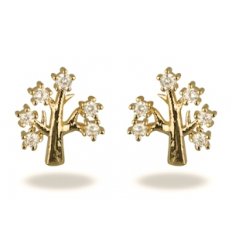 Boucle d oreille plaque or 21033