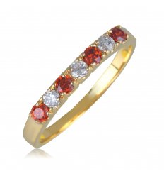 Bague plaque or demi alliance 17551-g-60