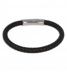Bracelet acier 316l cuir 19899-66mm
