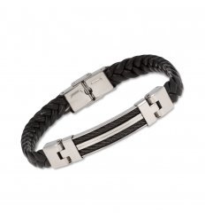 Bracelet acier 316l cuir 24028-66mm