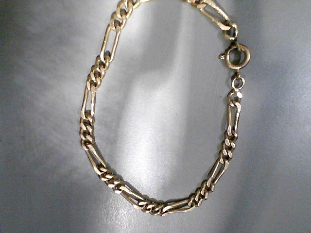 Bracelet jonc plaque or deux 22685