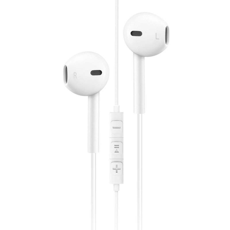 Ecouteurs filaire type jack filaires stereo jack 3.5mm white