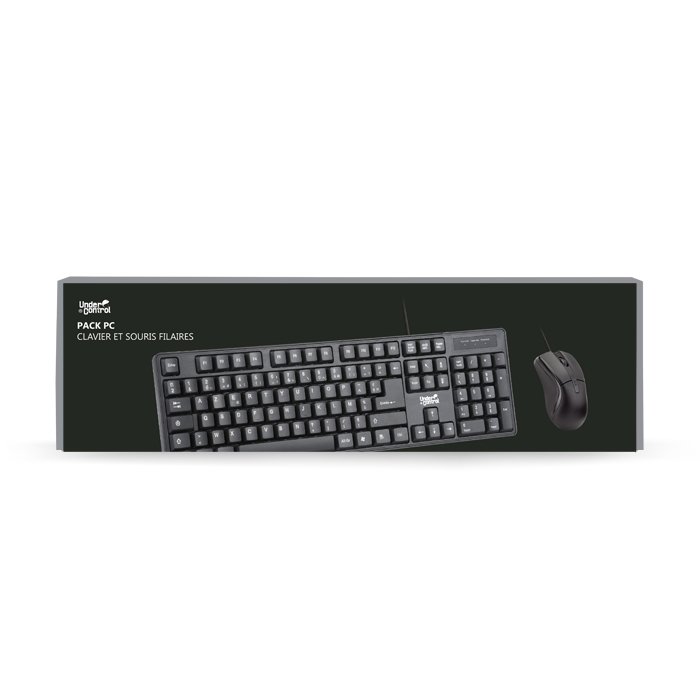 Pack clavier+souris fil pc 6020