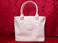 Sac cabat cuir vernis blanc
