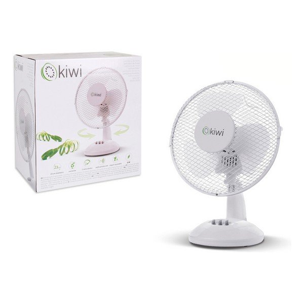Ventilateur de table 23cm blanc