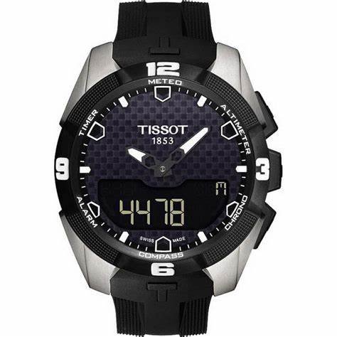 Montre a quartz t-touch solar titanium