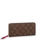 Portefeuille clemence monogram fuchsia