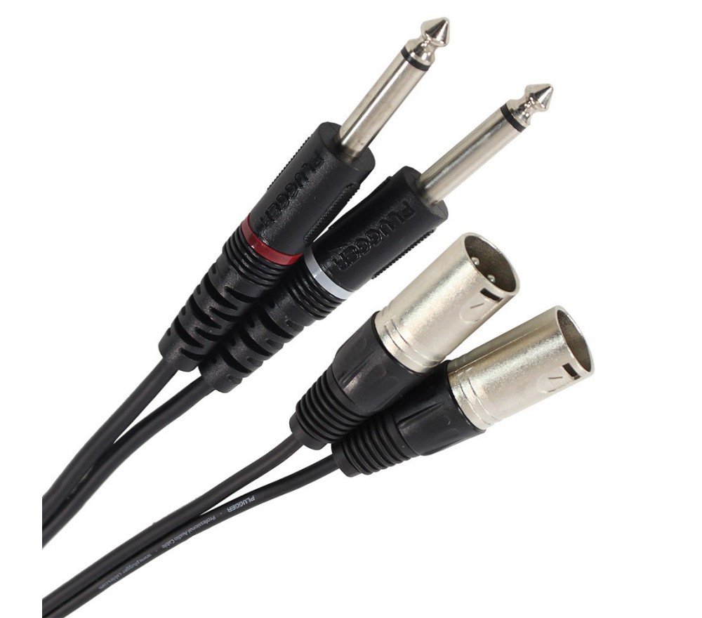 Cable 2 xlr male / 2 jack 0.6m plucabbxm3jmm0m60eas
