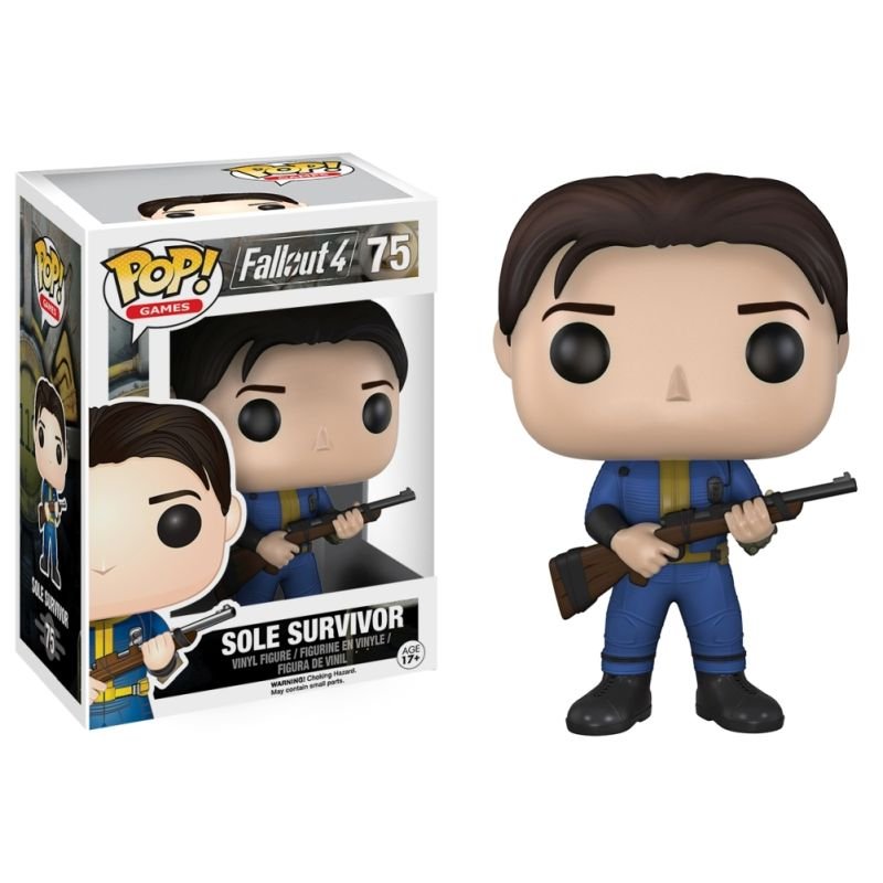 Figurine pop! pdf00005439 - pop - fallout - vault dweller 75 - noir/gris