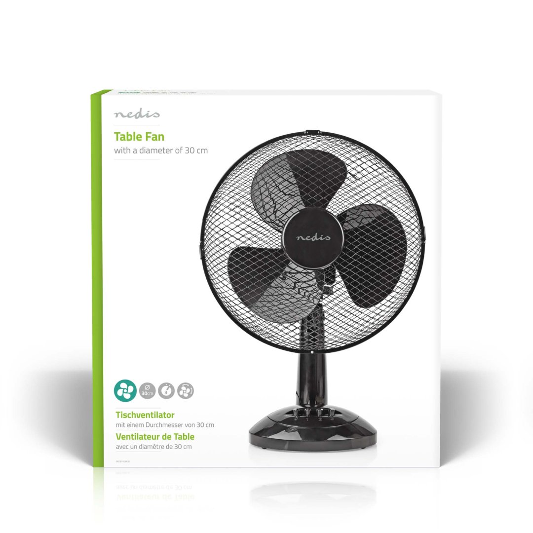 Ventilateur table 30cm noir fntb11cbk30