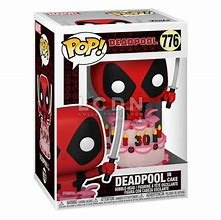 Figurines pop deadpool in cake
