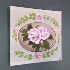 Tableau gouache fleurs roses gouache fleurs roses