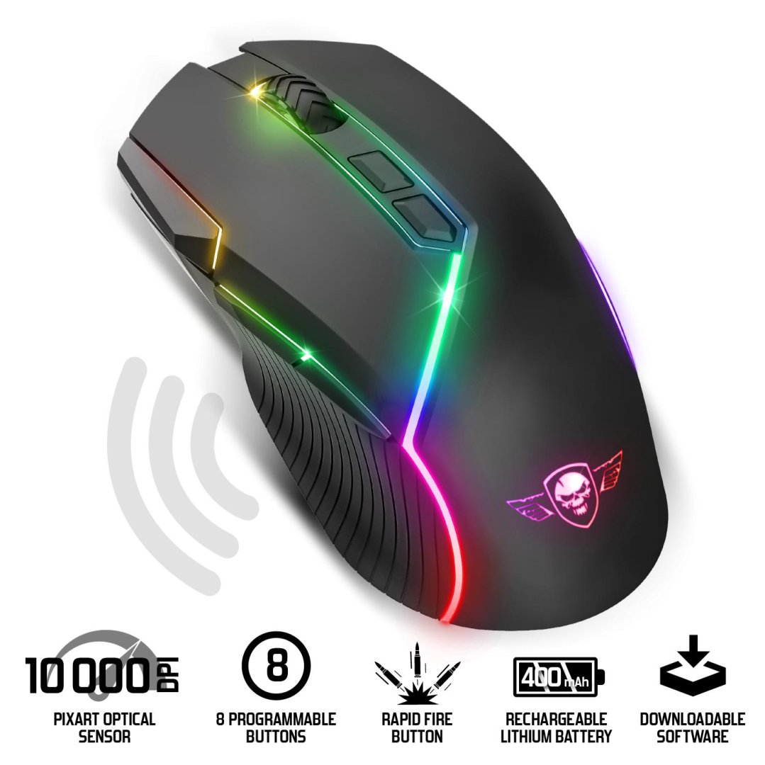 Souris sans fil 4.200 dpi rgb s-xm200rf