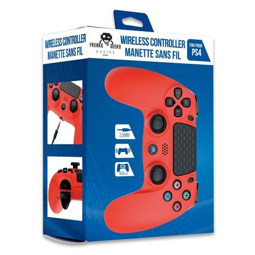 Manette ps4 ss fil basics rouge 140107c