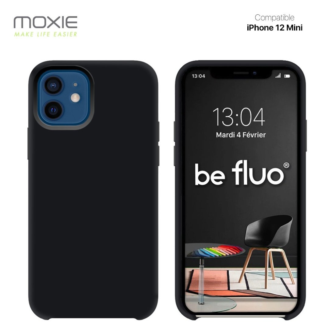 Coque iPhone 12 mini - noir befluoip12miniblk