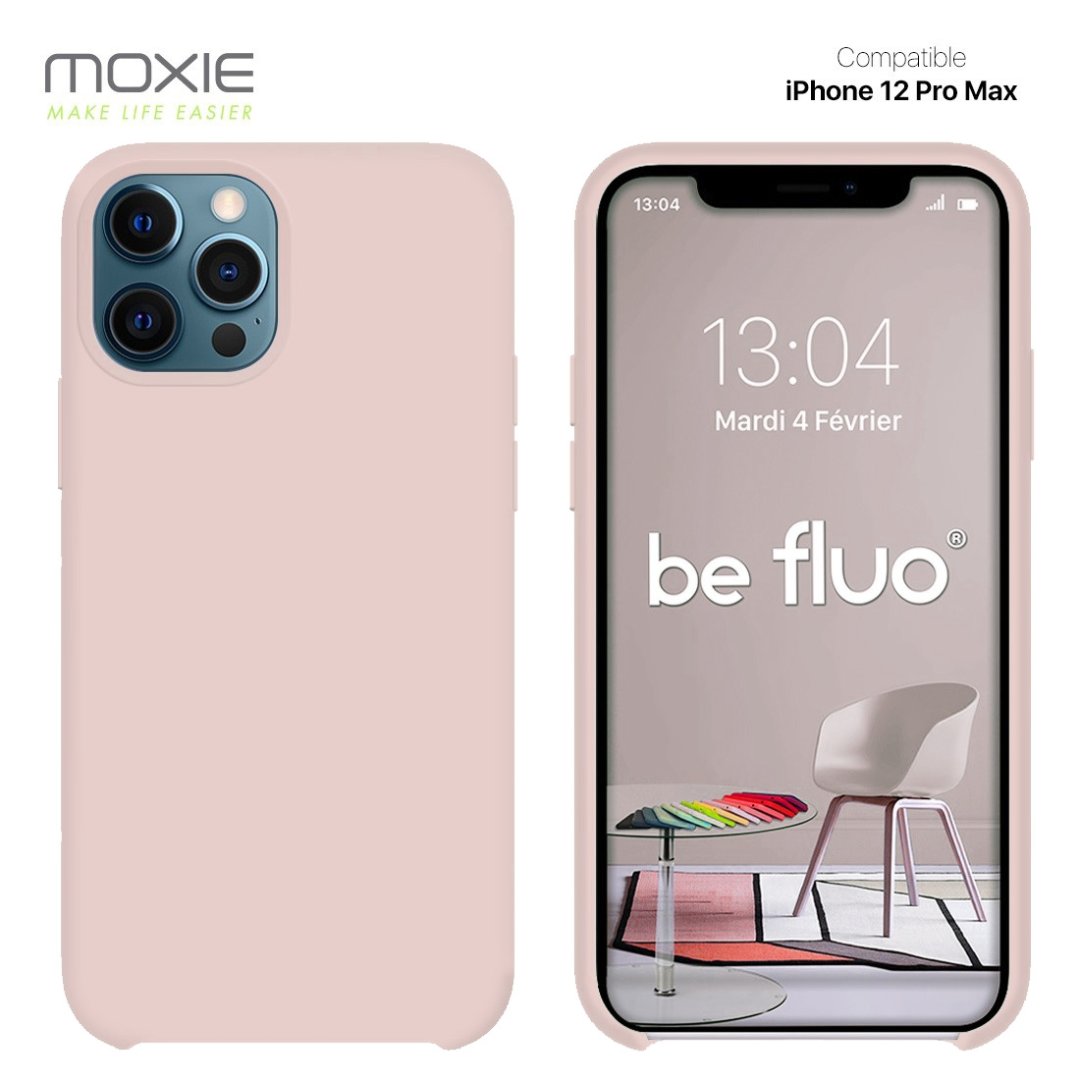 Coque ip 12 pro max - rose sable befluoip12prmpinks