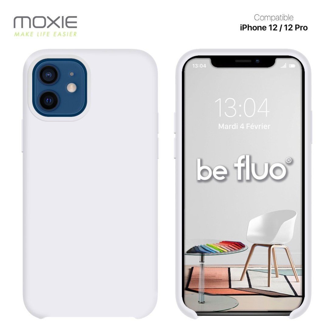 Coque iPhone 12/12 pro - blanc befluoip12prwhite