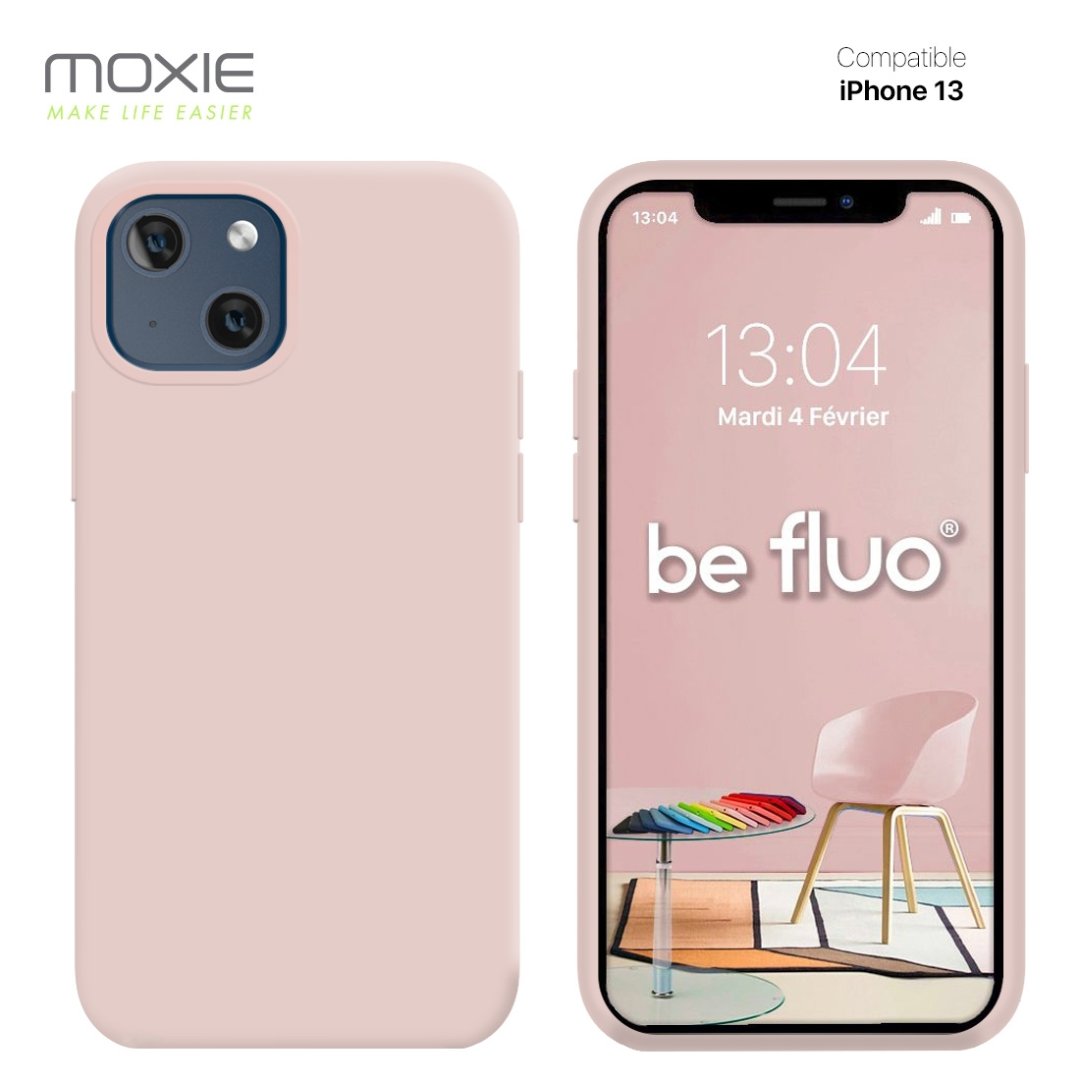 Coque iPhone 13 - rose sable befluoip13pinksand