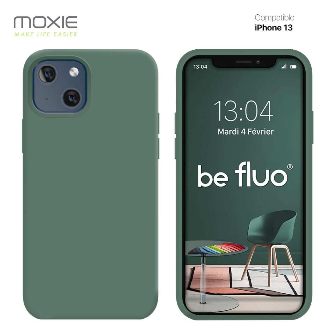 Coque iPhone 13 - pin vert befluoip13pinvert