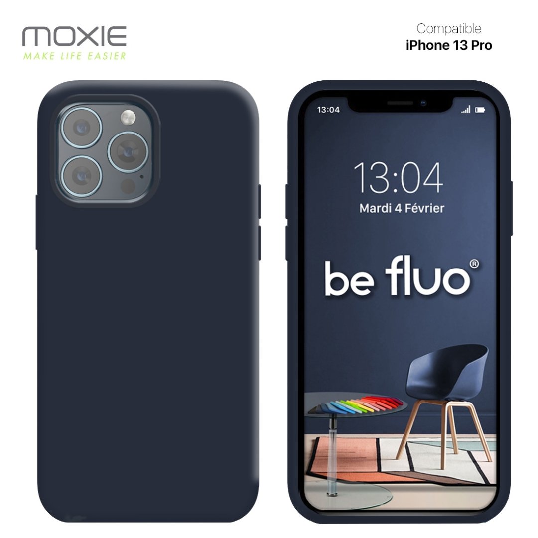 Coque iPhone 13 pro - bleu fonce befluoip13prdarkb