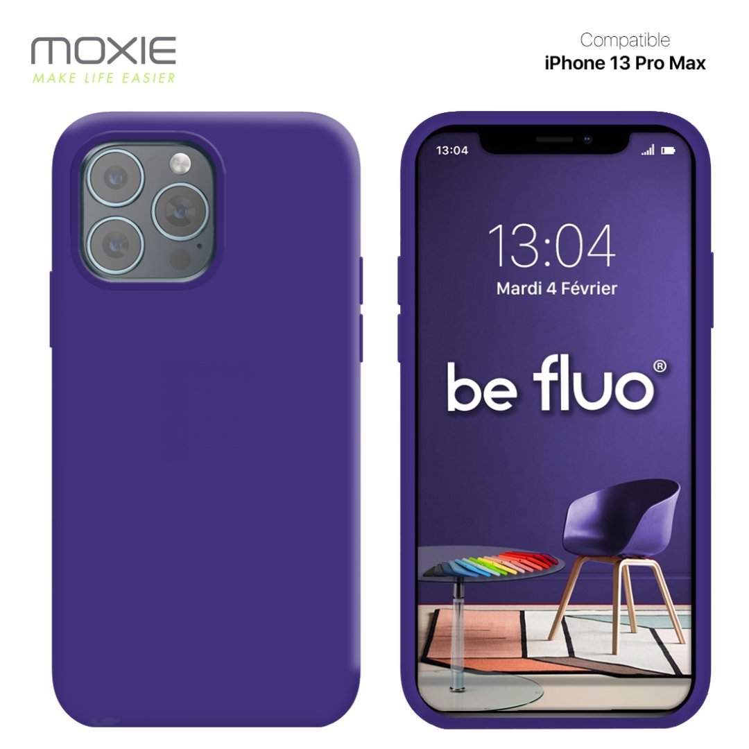 Coque ip 13 pro max- violet befluoip13prmpurpl