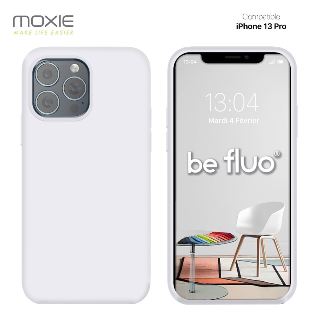 Coque iPhone 13 pro - blanc befluoip13prwhite