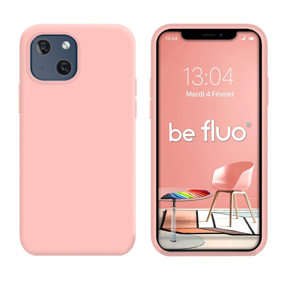 Coque iPhone 14 plus rose clair befluoip14+lightpi