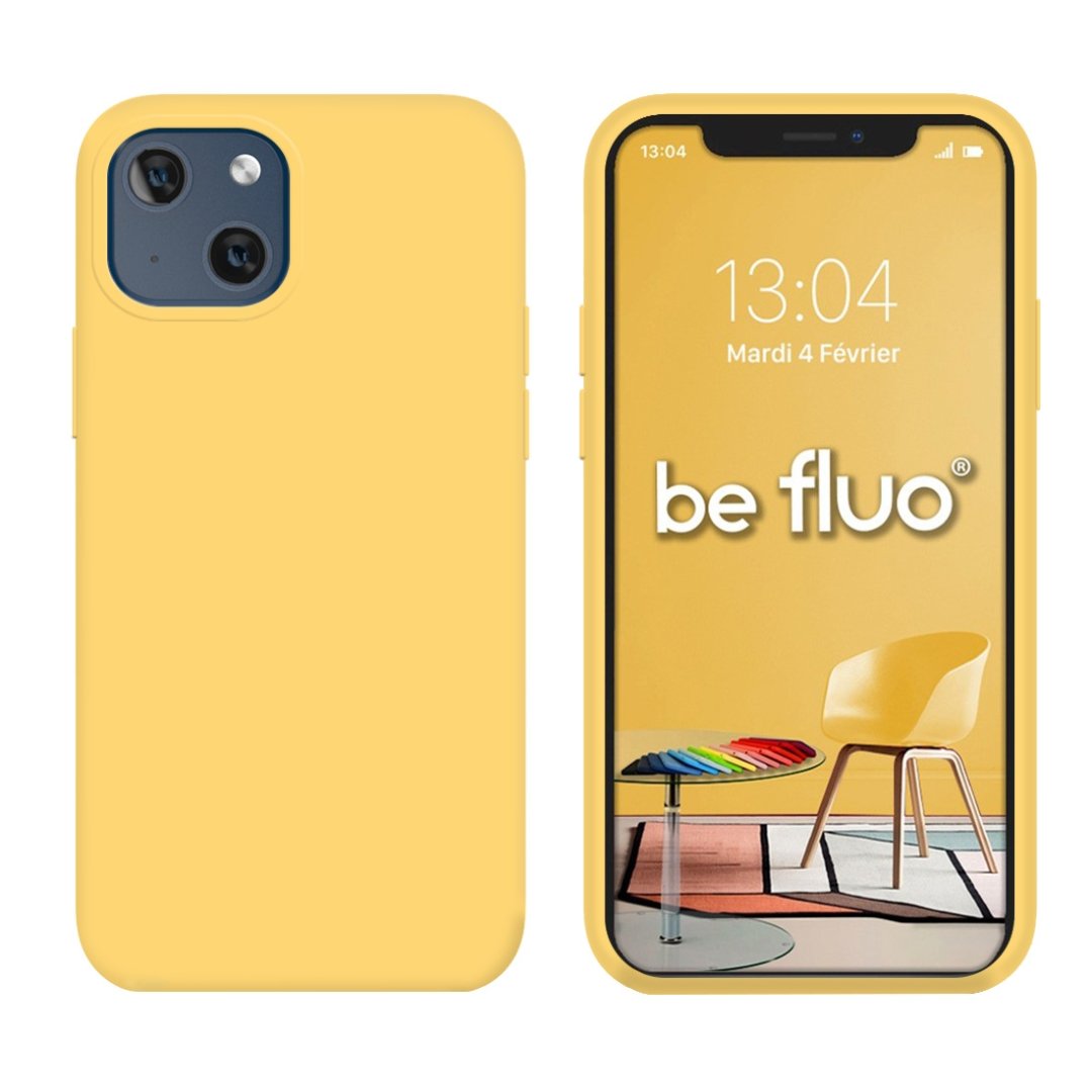 Coque iPhone 14 plus jaune befluoip14+yellow