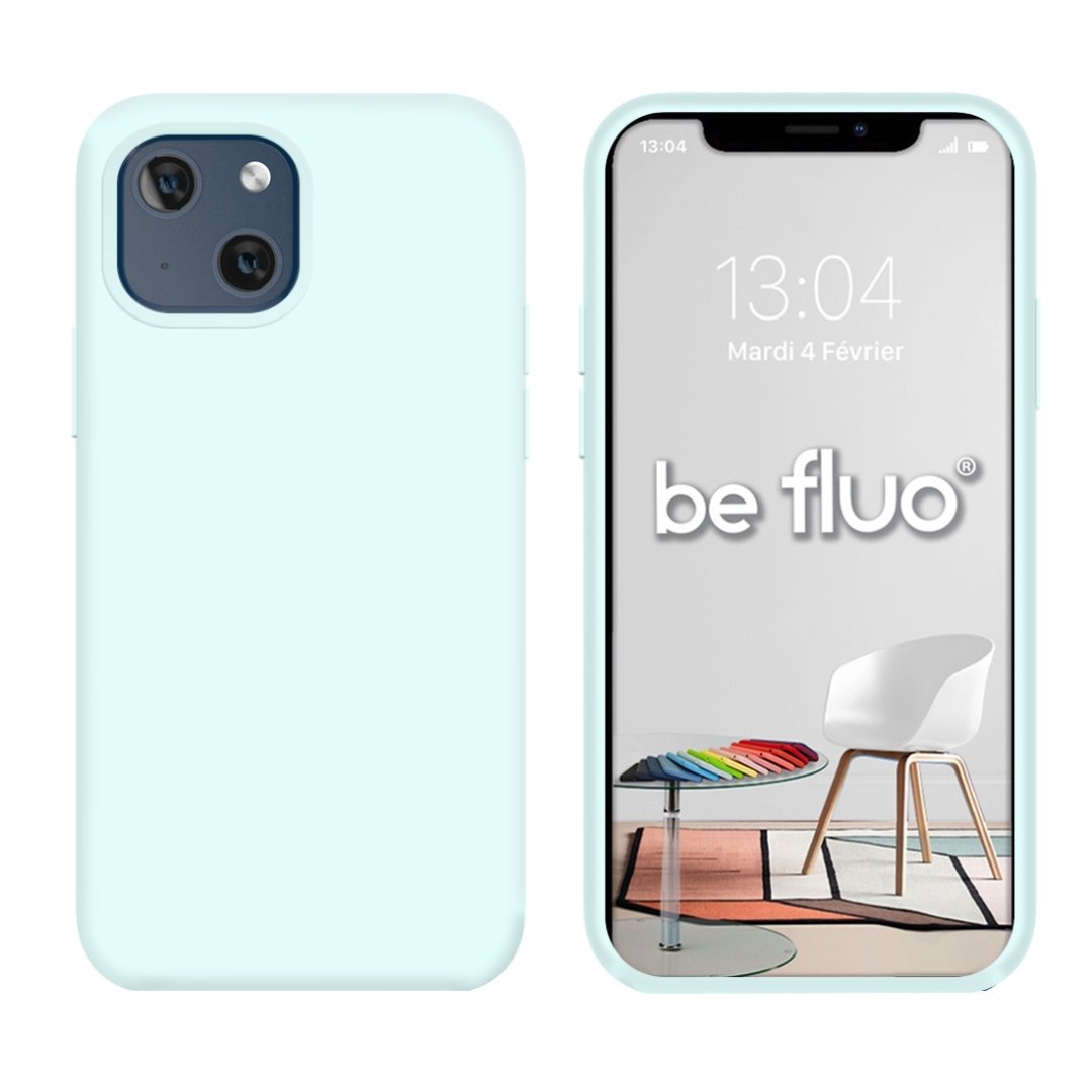 Coque iPhone 14 bleu glacier befluoip14iceblue