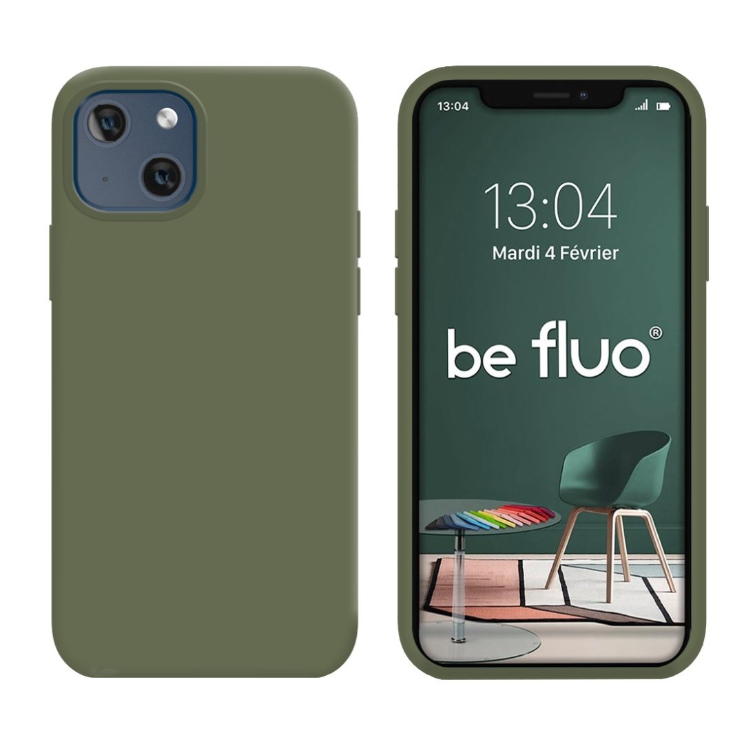 Coque iPhone 14 kaki befluoip14kaki