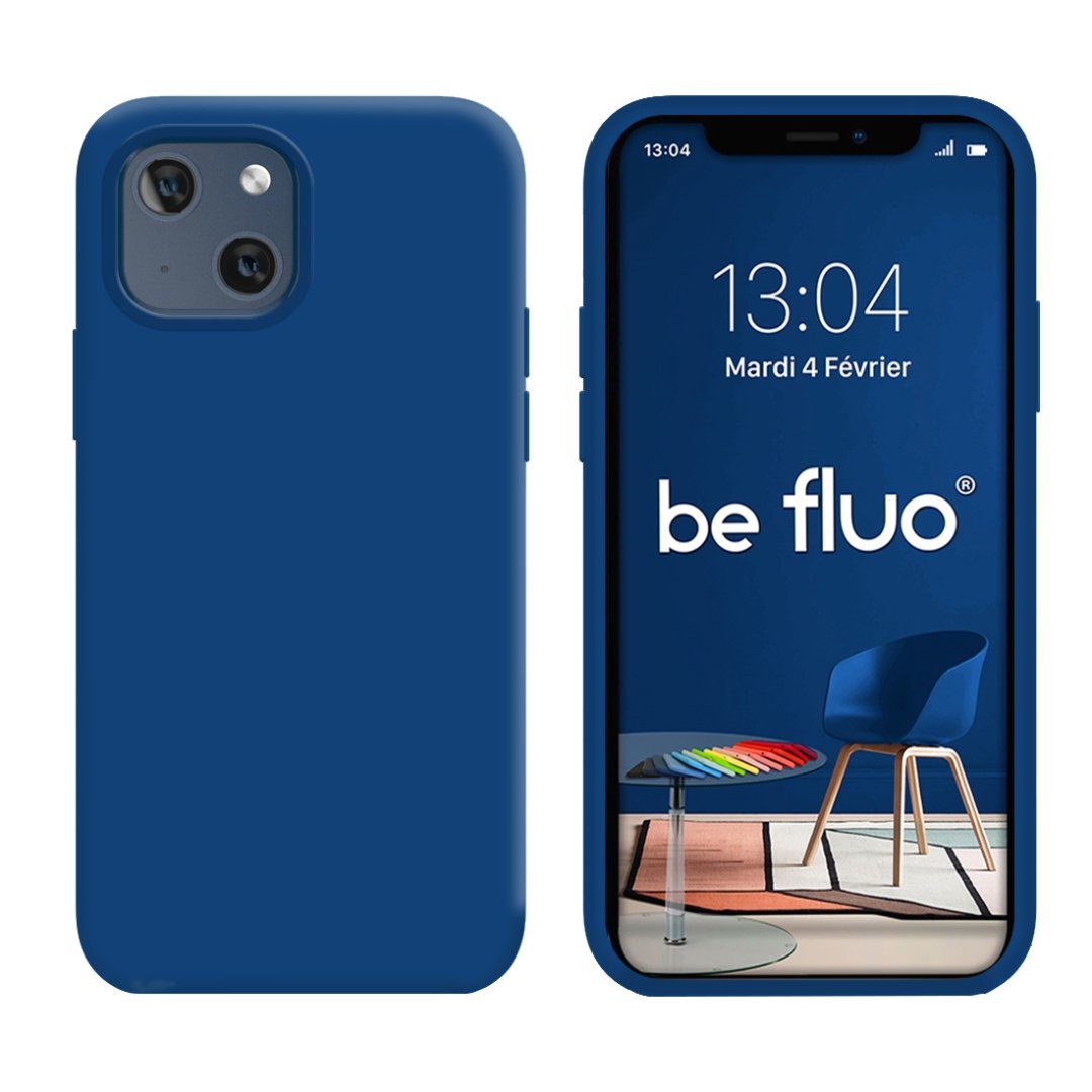 Coque iPhone 14 bleu marine befluoip14navyblue