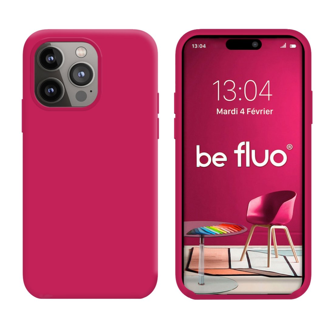 Coque iPhone 14 pro framboise befluoip14praspber