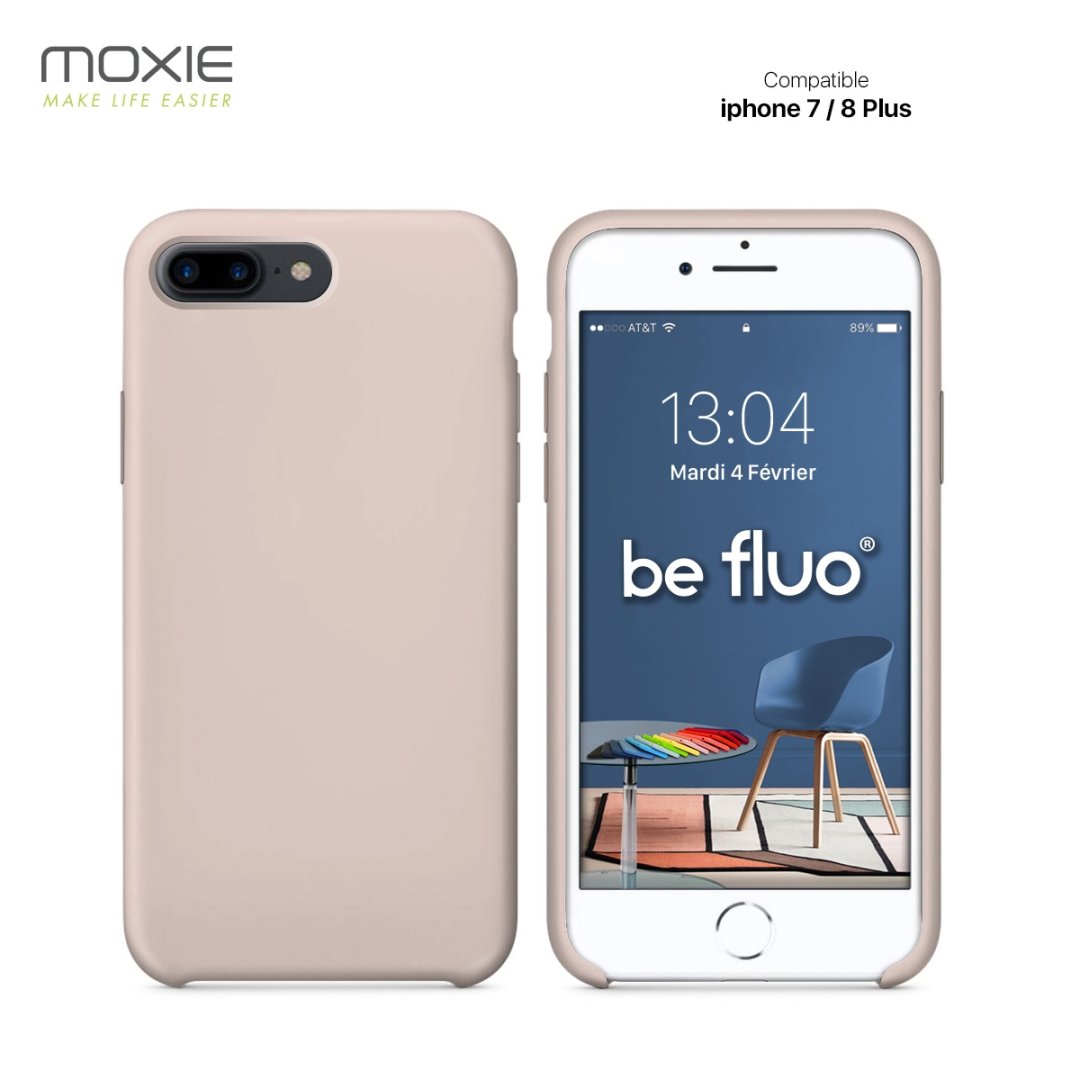 Coque iPhone 8 plus rose sable befluoip7+pinksand