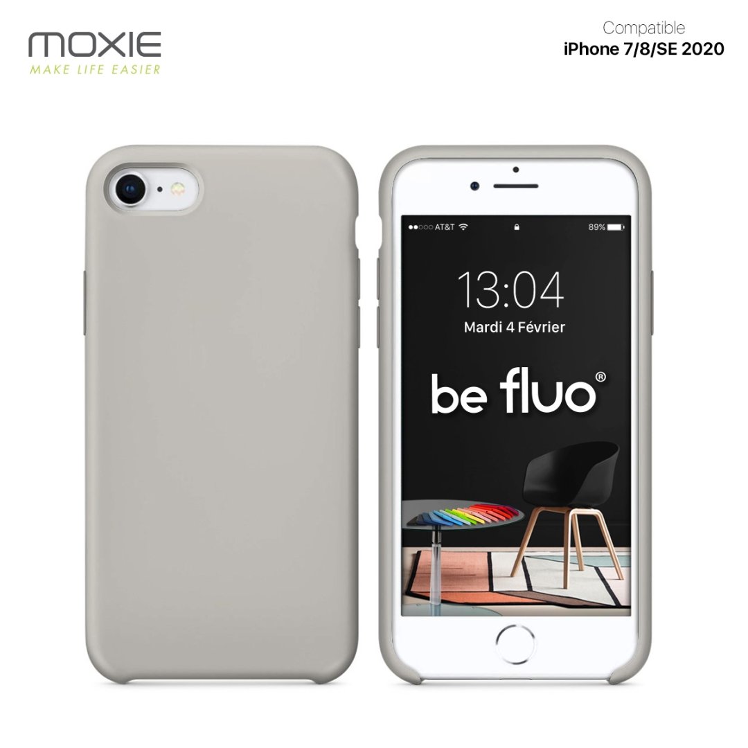 Coque iPhone 8 gris nardo befluoip7grey