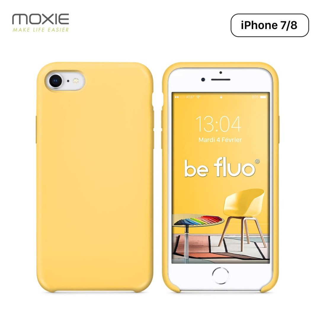 Coque iPhone 8 jaune clair befluoip7lightyell