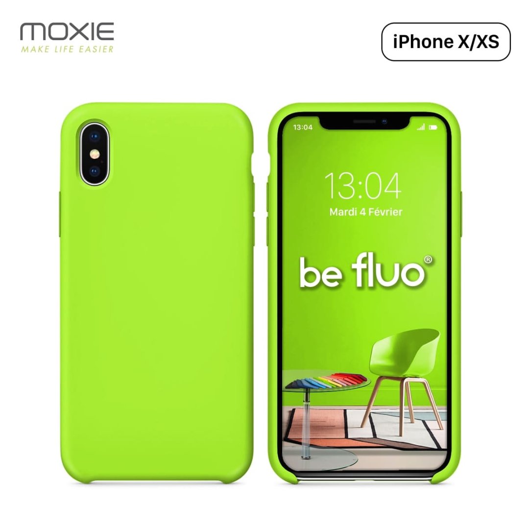 Coque iPhone x/xs vert pomme befluoipxapplegree
