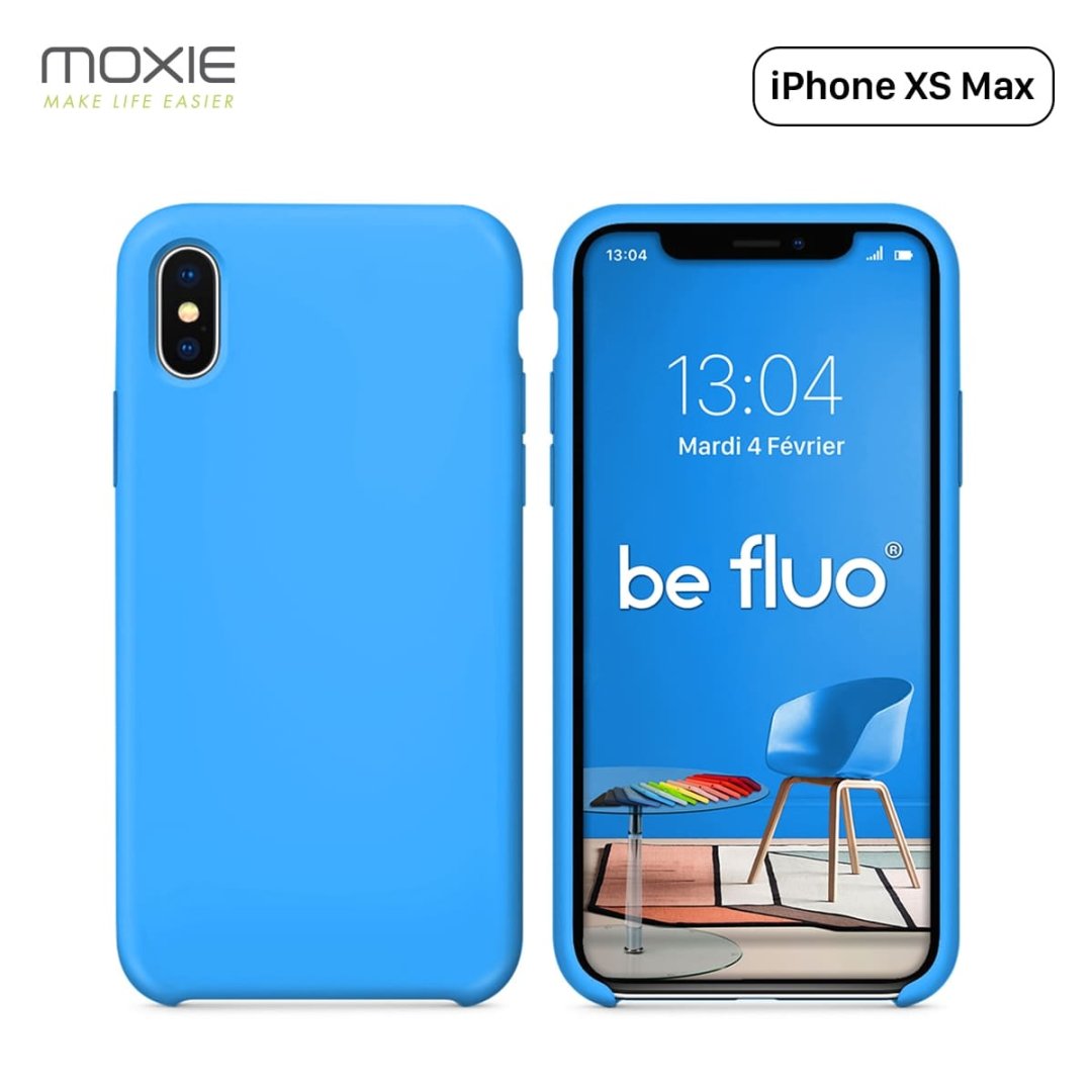 Coque iPhone xs max bleu clair befluoipxsmaxlighb