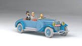 Figurine tintin en voiture