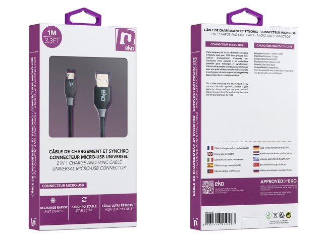 Cable micro-usb - noir