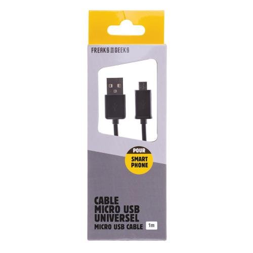 Cable micro usb 1m noir 800542d